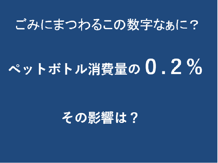 「ペットボトル消費量の0.2%その影響は?」