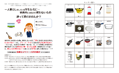 学生欲しいものリストとチラシ