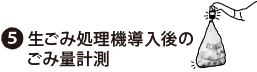 生ごみ処理機導入後のごみ量計測